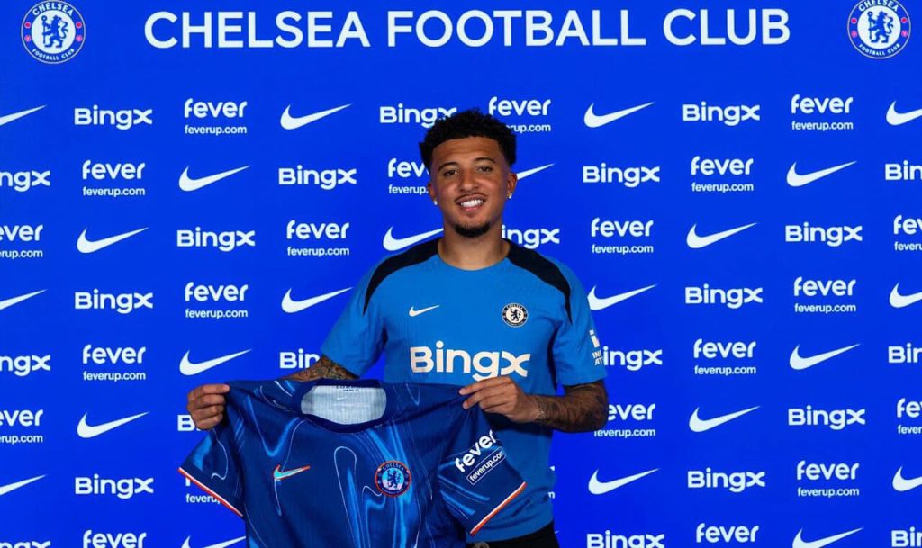 Jadon Sancho é apresentado pelo Chelsea